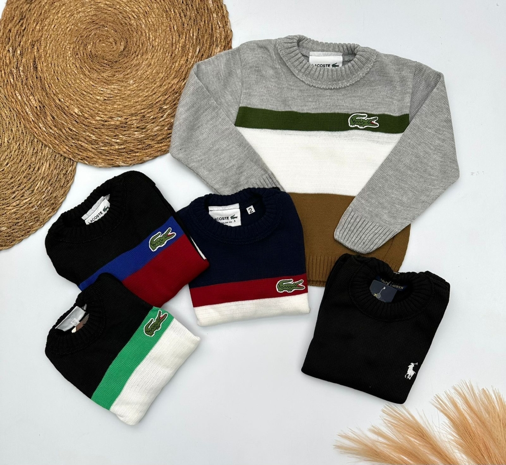 Suéter Infantil Inspiração Lacoste - 5 Peças