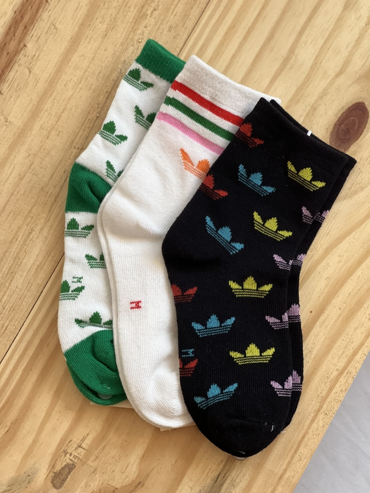 Par de Meias Infantil – Estilo Adidas Casual