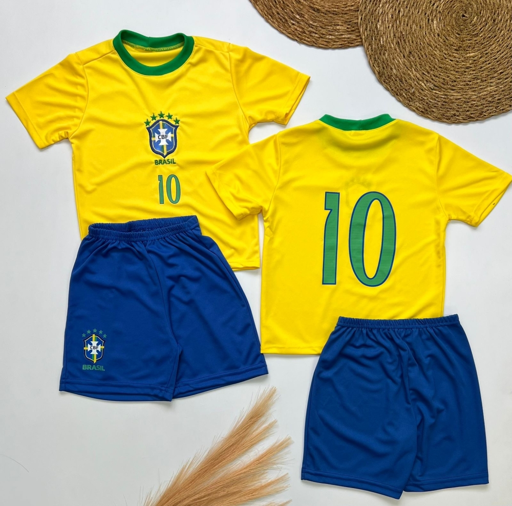Conjunto Dry-Fit Seleção Brasileira - 2 Conjuntos