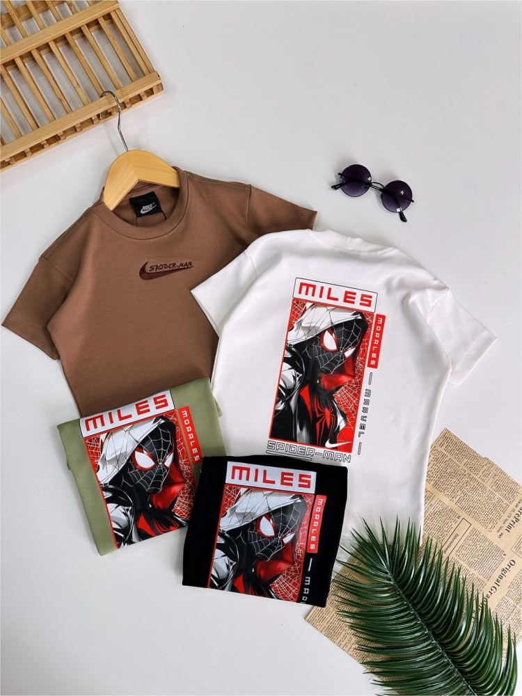 Camiseta Oversized Inspiração Nike Miles Morales - 4 Peças