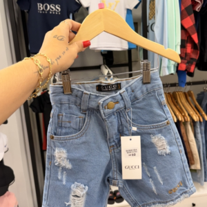 Bermuda Jeans Inspiração Gucci