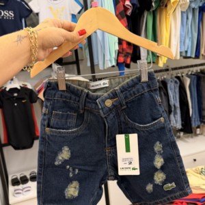 Bermuda Jeans Inspiração Lacoste
