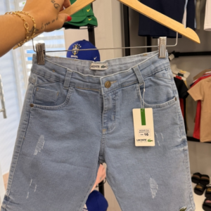 Bermuda Jeans Inspiração Lacoste