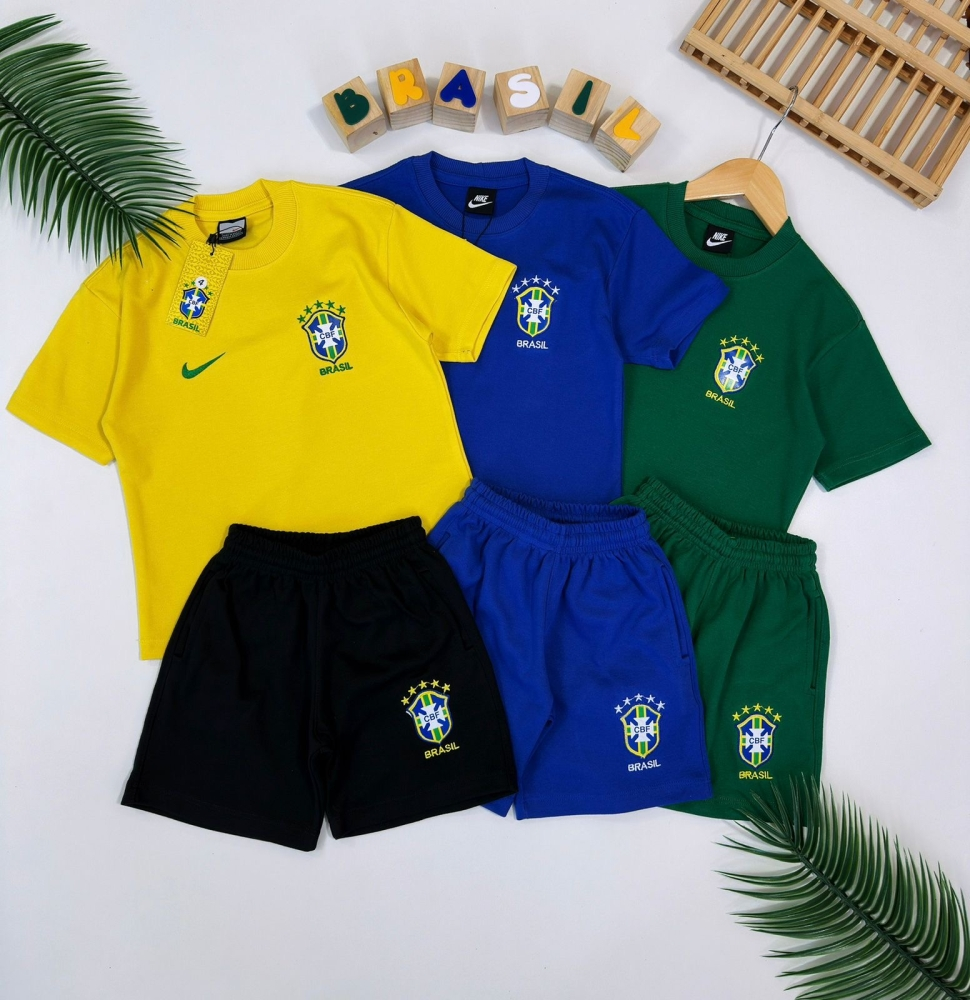 Conjunto Oversized Seleção Brasileira - 3 Conjuntos