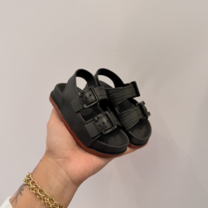 Papete Fivela Preto/Marrom Baby
