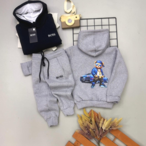 Conjunto Moletom Inspiração Boss Estampada nas Costas