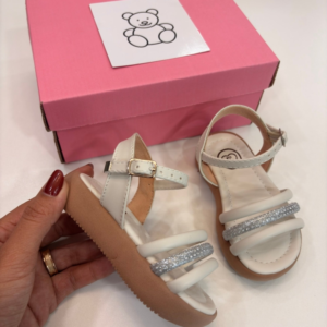Sandália Glitter Off White KL