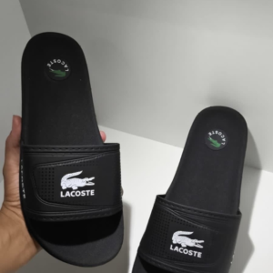 Chinelo Slide Luxo - Lacoste Preto