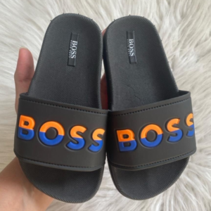 Chinelo Slide Boss Street Preto/Laranja