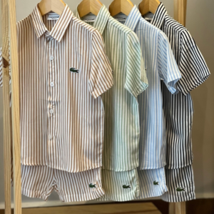 Conjunto Visco-Linho/Listrado - Inspiração Lacoste